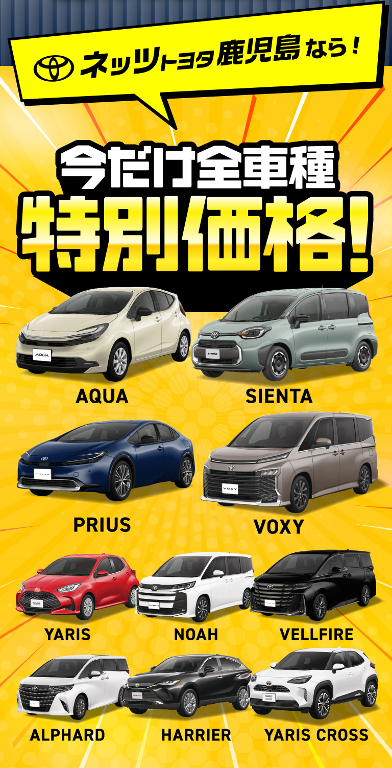 今だけ全車種特別価格！