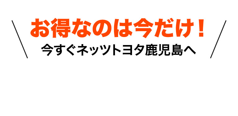 お得なのは今だけ！
